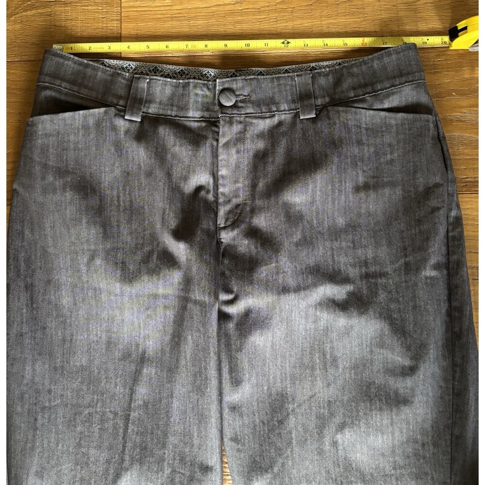 Lee Gray Jeans Sz 16 W Platinum Label No Gap Waist Straight Leg Mid Rise Office - Picture 4 of 6